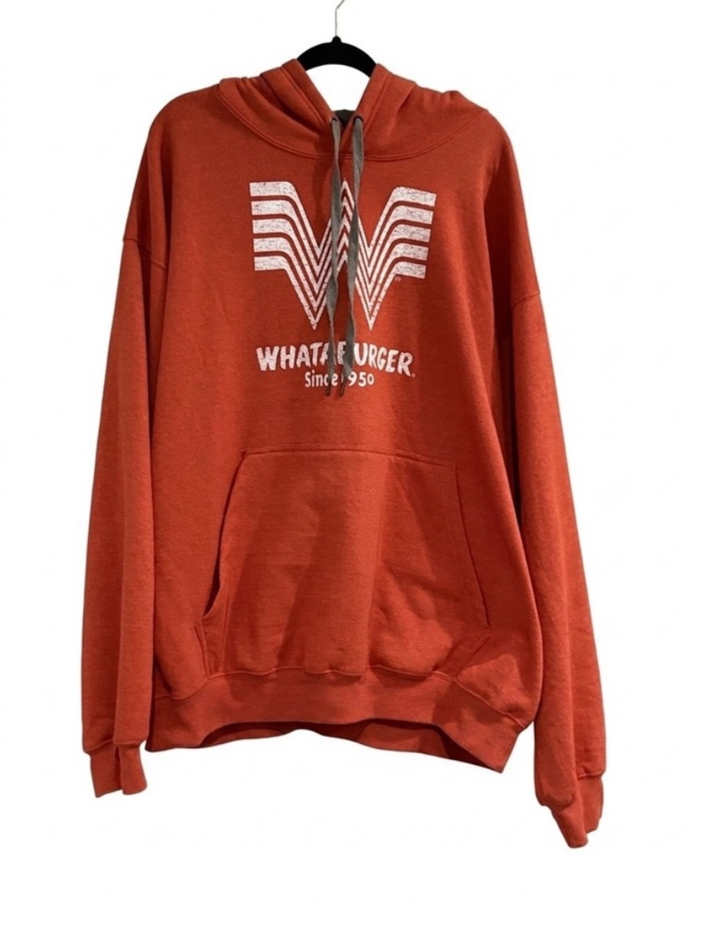 Whataburger Oversized Super Soft Clay Rust Colored Hoodie Size 2X Cotton Blend